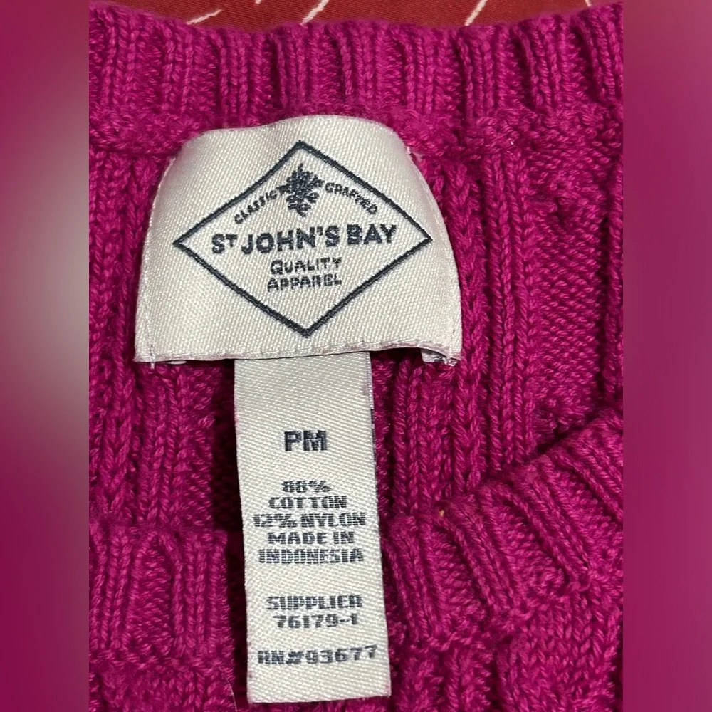 PETITE CLASSIC CABLE SWEATER ST, JOHN’S BAY. - Picture 4 of 4